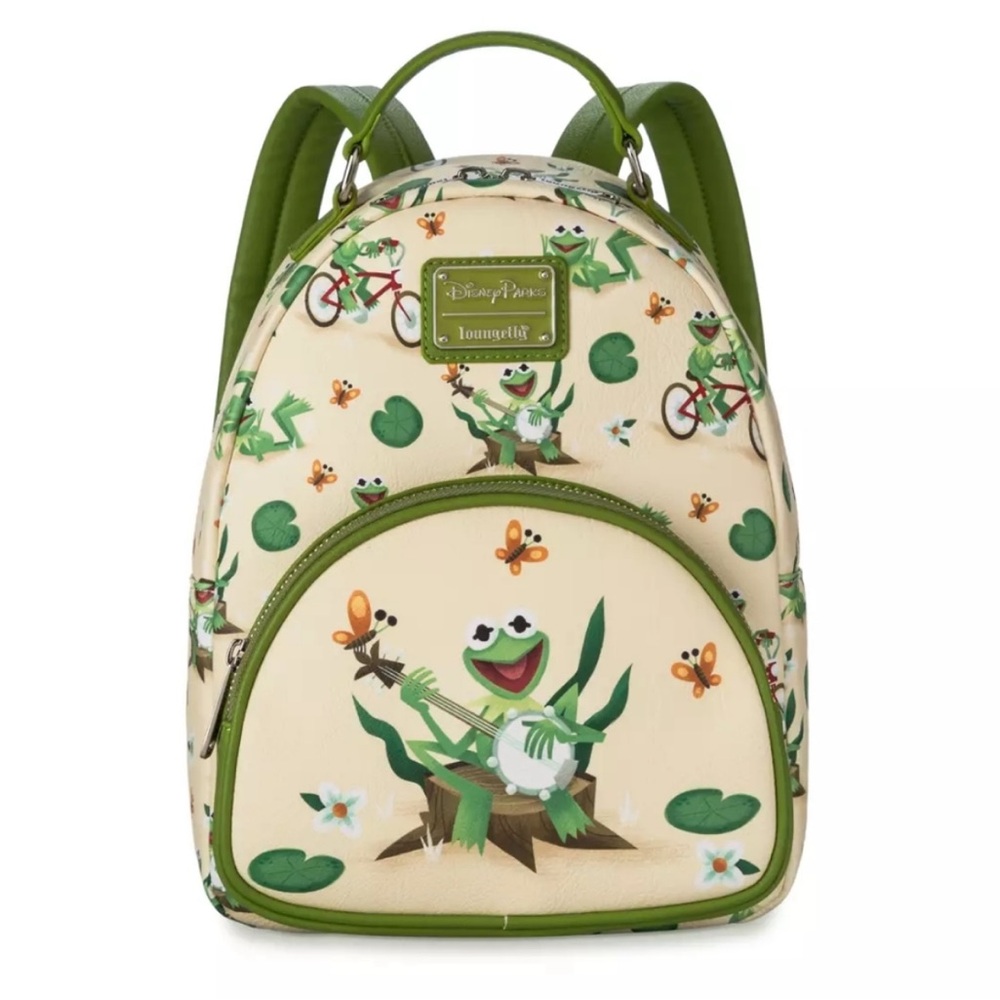 Loungefly Green and Cream Frog Mini Backpack